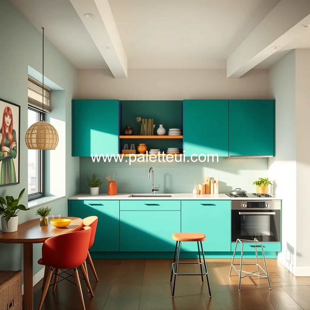 You are currently viewing Vibrancy and Utility : Embracing Color in Urban Apartment Kitchens